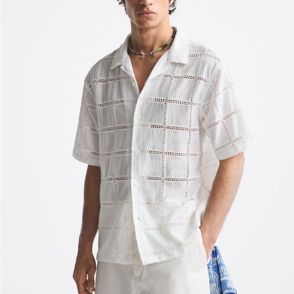 Zara crochet patch shirt - Picture 5 of 10